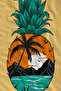 Orange Tropical Pineapple and Sea View 70X150 Beach Towel - Digital Printed Bath Towel - 2