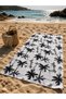 Patterned Beach Towel 70X150 cm – Soft Textured, Water Absorbent, Lightweight, and Quick-Drying Printed Beach Towel – Grey, Purple, Brown, Green - 4