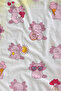 Pastel Pink Yellow Cute Floral Characters Patterned 70X150 Beach Towel - Digital Printed Fade-Resistant Bath Towel - 2