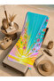 Turquoise Sunrise Tropical Patterned 70X150 Beach Towel - Digital Printed Bath Towel - 5