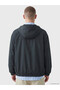 Anthracite Relax Fit Hooded Men's Raincoat - 4
