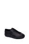 Men's Black Lace-Up Thick-Soled Leather Sneaker Wm740020Df - 7