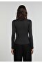 Slim Fit Women's Black T-Shirt - 2