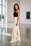 Afr Women's Cream Jean Lycra Jeans Trousers Loose Palazzo New Season-1 - 3