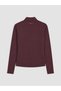 Plum Color High Neck Finger-Looped Women's Sports Bodysuit - 6