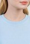 Women's Ice Blue 70% Cotton Crew Neck Three Quarter Sleeve Skirt with Slits Single Jersey Combed Cotton Tunic - 4