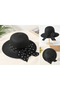Polka Dot Bow Detailed Straw Women's Hat - 2
