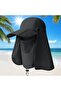 Fisherman hat with face shield neck cover UPF50+ detachable brim. - 3