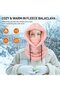 Winter fleece hat leopard print windproof ski/cycling neck warmer. - 2