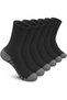 6-Pair Sports Socks - Men's Shoes Soccer Non-Slip Tennis Black Fitness Compression Suitable for Most