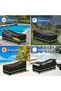 Lounge chair cover - Garden furniture protector with reflective stripes Waterproof and dustproof Oxford cloth Black - 4