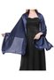 Women's satin shawl apricot pink 65x220cm elegant evening/party. - 5