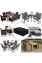 Garden furniture cover, made of 210D Oxford cloth, waterproof and dustproof, suitable for sofas other - 242*162*100 cm / 95*64*39 inches - 5