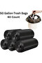 50 Gallon Heavy Duty Trash Bags – 40 Count (2 Rolls x 20 Bags) – Extra Strong Leakproof Contractor Garbage Bags – Large Industrial Bin Liners for Outdoor, Kitchen, Commercial, Office & Construction - 2