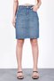 Nordic Blue Women's Regular Fit Lycra High Waist Mid-Length Denim Jeans Skirt Ali̇ce-4013 - 4