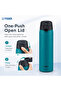 MCT-K060GT 600ml Stainless Steel Vacuum Insulated Water Bottle, One-Touch Auto-Lock Lid, Antibacterial, Hot & Cold, Viridian - 7