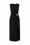Black Beli Gold Buckle Long Dress - 2Y8191