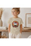Kids' Kitty Yoga Patterned Printed T-Shirt 100% Cotton Single Jersey Fabric - Cream - 2
