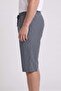 Men's Navy Blue Striped Patterned Combed Cotton Modal Capri - 3