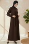 Medina Silk Mevlana Cut Loose Fit Robe with Pockets and Belt - 2