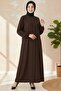 Medina Silk Mevlana Cut Loose Fit Robe with Pockets and Belt - 6