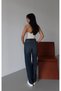 Women's Brown Tint High Waist Half Balloon Fit 5 Pocket Jean Pants - 6