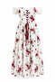 Corset Form Red Floral Dress