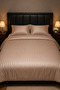 Striped Micro Satin Duvet Cover Set Double – 200×220 cm Duvet Cover / 160×200×30 cm Fitted Sheet / 2 Pieces 50×70 cm Pillowcases