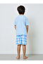 Boys Short Sleeve T-Shirt and Checkered Shorts Set - 5
