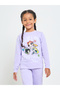 Girls Lilac Powerpuff Cotton T-Shirt and Pyjama Set - 2