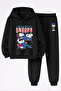 Snoopy Printed 3-Yarn Quality Soft Texture Sweatshirt and Sweatpants Children's Winter Top-Bottom Set