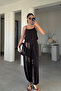 Blouse, Shalwar Pants, Modal Set - Black - 3