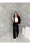 Women's Modal Fabric Drawstring Waist Zippered Tracksuit Set - 5