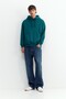 Basic kapüşonlu sweatshirt - 2