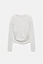 Allbucks Pull * Bear* Gathered Soft Texture T-Shirt Blouse Top Abpnb00008 - 6