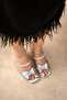Ba04609 Women's Silver Crown Stone Evening Dress Shoes with 5 cm Heel - 3