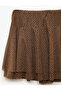 Regular Waist Folded Flounce Tulle Mini Evening Dress Skirt - 7