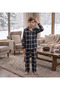 Boy's Cotton Buttoned Long Sleeve Pajama Set - 2