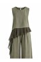 Khaki Garnili Blouse and Pants Set - 51391 - 2