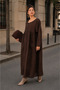 Italian Buttoned Long Sleeve Linen Dress - 3
