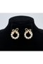 Bowknot Detailed Pearl and Zircon Stone Wreath Earrings - Stylish Women's Evening Dress and Casual Bujiteri Earrings - 4