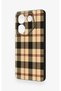 Tecno Caman 20 Pro 5g Compatible Cream Plaid Pattern Silicone Case - 4