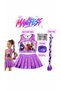 Manifest Shorts Skirt Top Bustier Mesh Chain Purple Color Hair Manifest Accessory Set Purple Hair Powder - Face Stone - Manifest Heels Set - 3