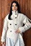 Women's Stand Collar Trench Coat Jacket |   Belted Cashmere Trench Coat