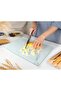 Glass Cutting Board 16"x12": Tempered Glass Kitchen Counter Protector - Durable- Scratch-Resistant, Heat-Proof - Design 2 - White Marble Effect - 5