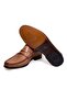 Tan Color Laceless Genuine Leather Men's Shoes - 2