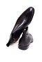 Black Color Laceless Genuine Leather Men's Boots - 2