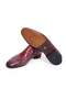 Burgundy Color Laceless Genuine Leather Leather Sole Men's Shoes - 3