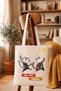 Kürtçe Çîzo Vîzo Nêzano Designed Canvas Bag with Inner Pocket, Raw Color, 320 Gr |   100% Cotton - 2