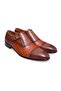 Tan Color Laceless Genuine Leather Leather Sole Men's Shoes